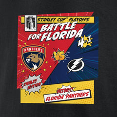 Florida Panthers vs. Tampa Bay Lightning 2025 Stanley Cup Playoffs Rivalry Comic Pop T-Shirt Online