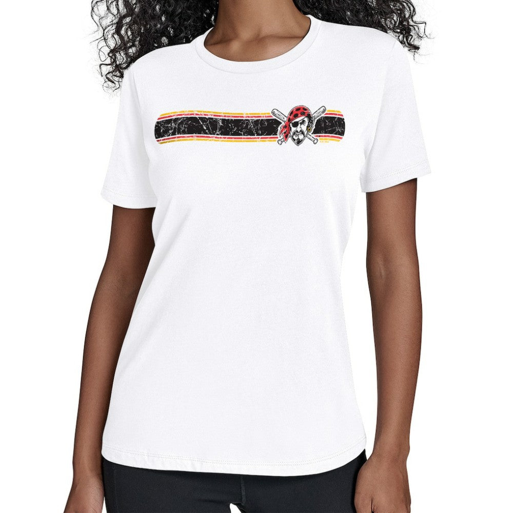 Pittsburgh Pirates Starter Women's Team Stripe T-Shirt | MLB Outlet