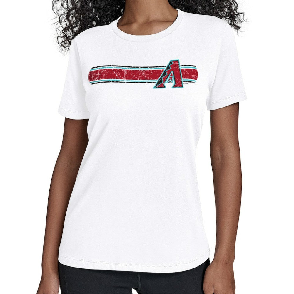 Arizona Diamondbacks Starter Women's Team Stripe T-Shirt | MLB Outlet