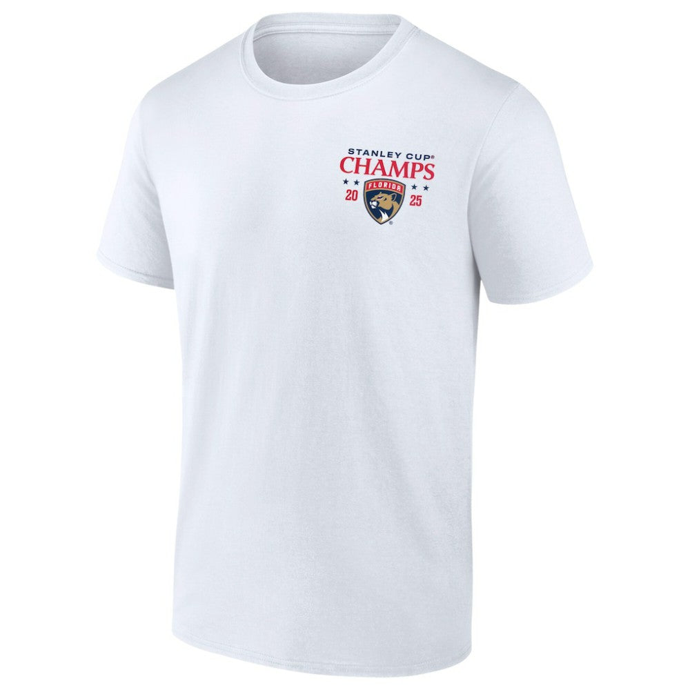 Florida Panthers Fanatics 2025 Stanley Cup Champions Jersey Roster T-Shirt On Sale