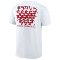 Florida Panthers Fanatics 2025 Stanley Cup Champions Jersey Roster T-Shirt On Sale