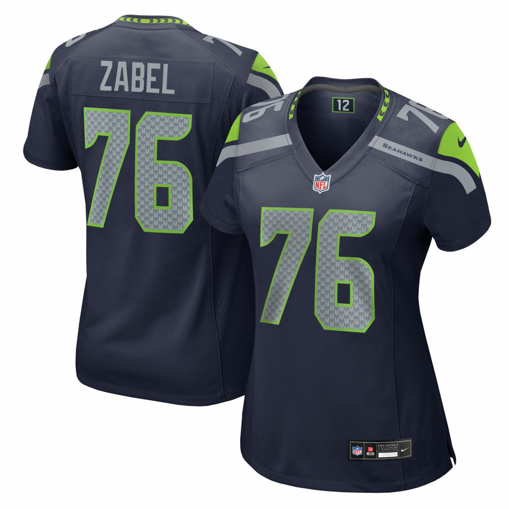 Seattle Seahawks Nike Grey Zabel  Women's Team Game Jersey