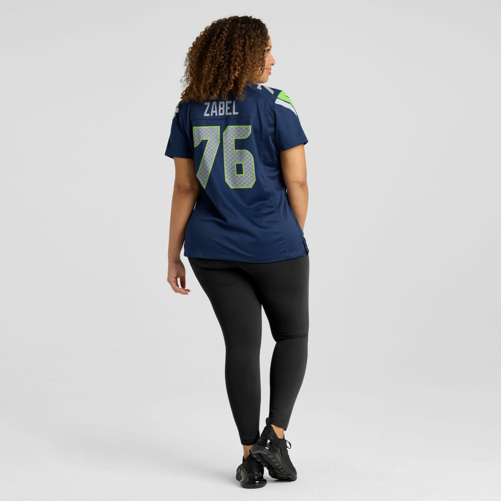 Seattle Seahawks Nike Grey Zabel  Women's Team Game Jersey