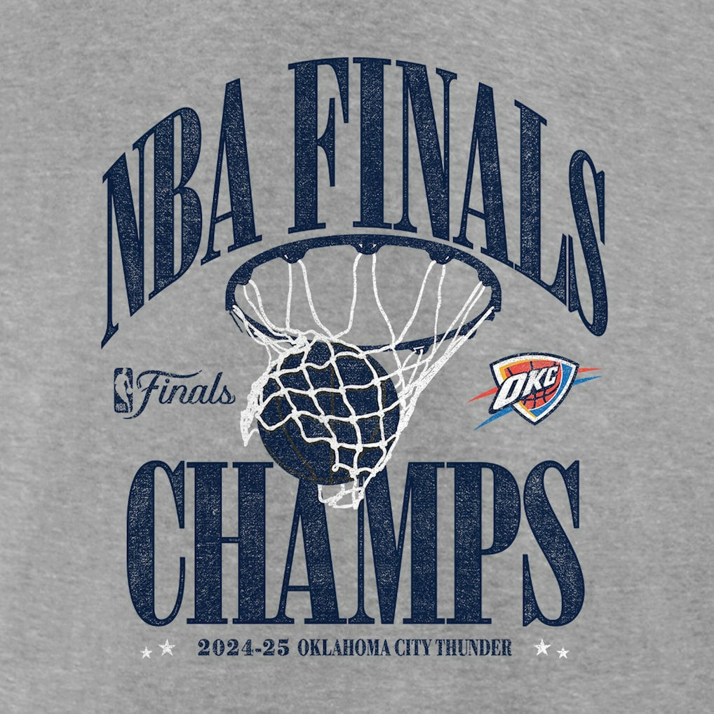 Oklahoma City Thunder 2025 NBA Finals Champions Fade Away Retro T-Shirt Online