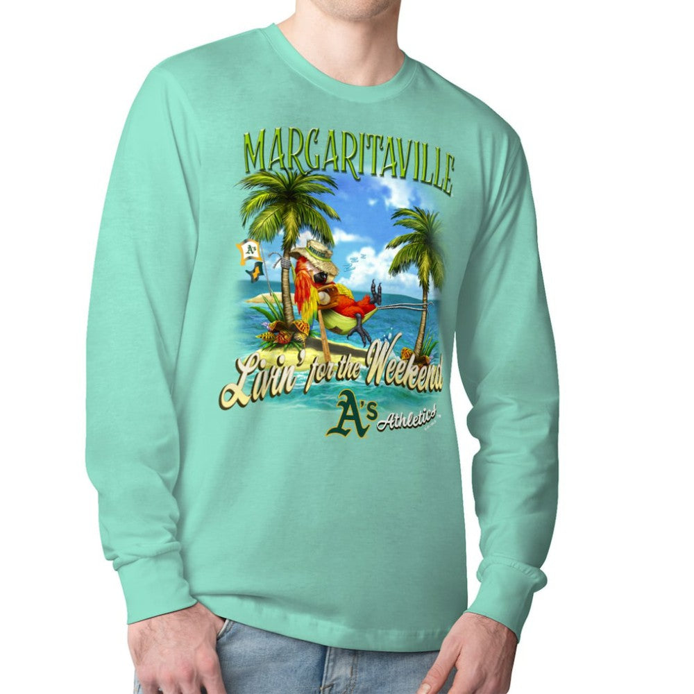 Athletics Margaritaville Livin' for the Weekend Long Sleeve T-Shirt | MLB Shop