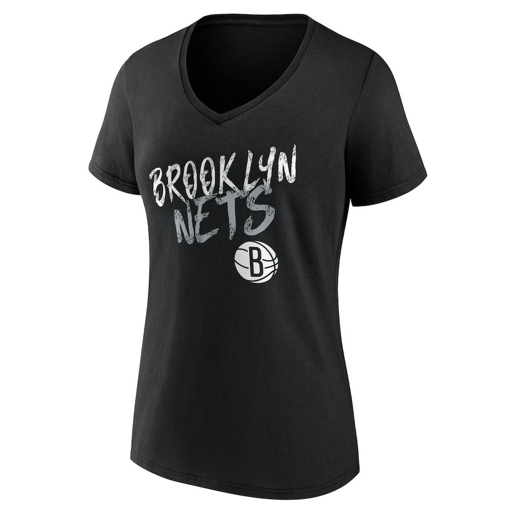 Brooklyn Nets Women's Hustle Custom V-Neck T-Shirt For Sale