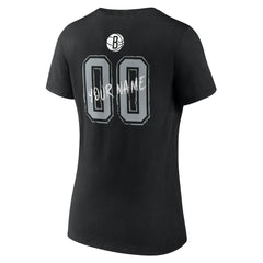 Brooklyn Nets Women's Hustle Custom V-Neck T-Shirt For Sale