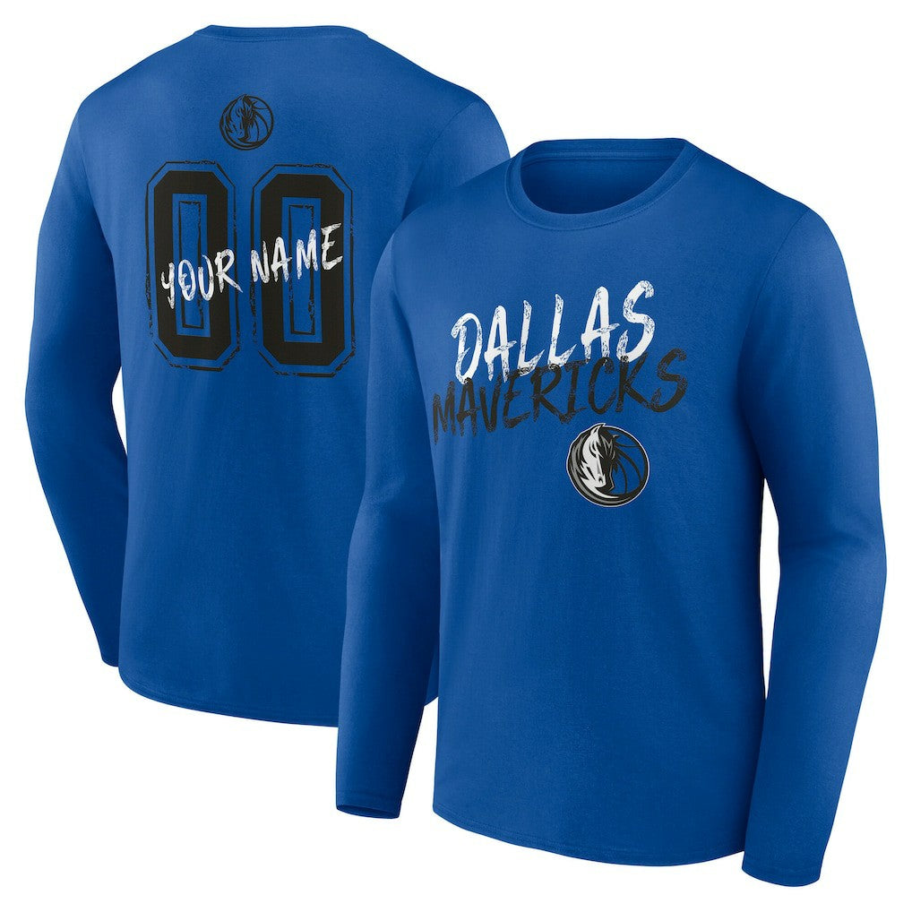 Dallas Mavericks Hustle Custom Long Sleeve T-Shirt sale Discount