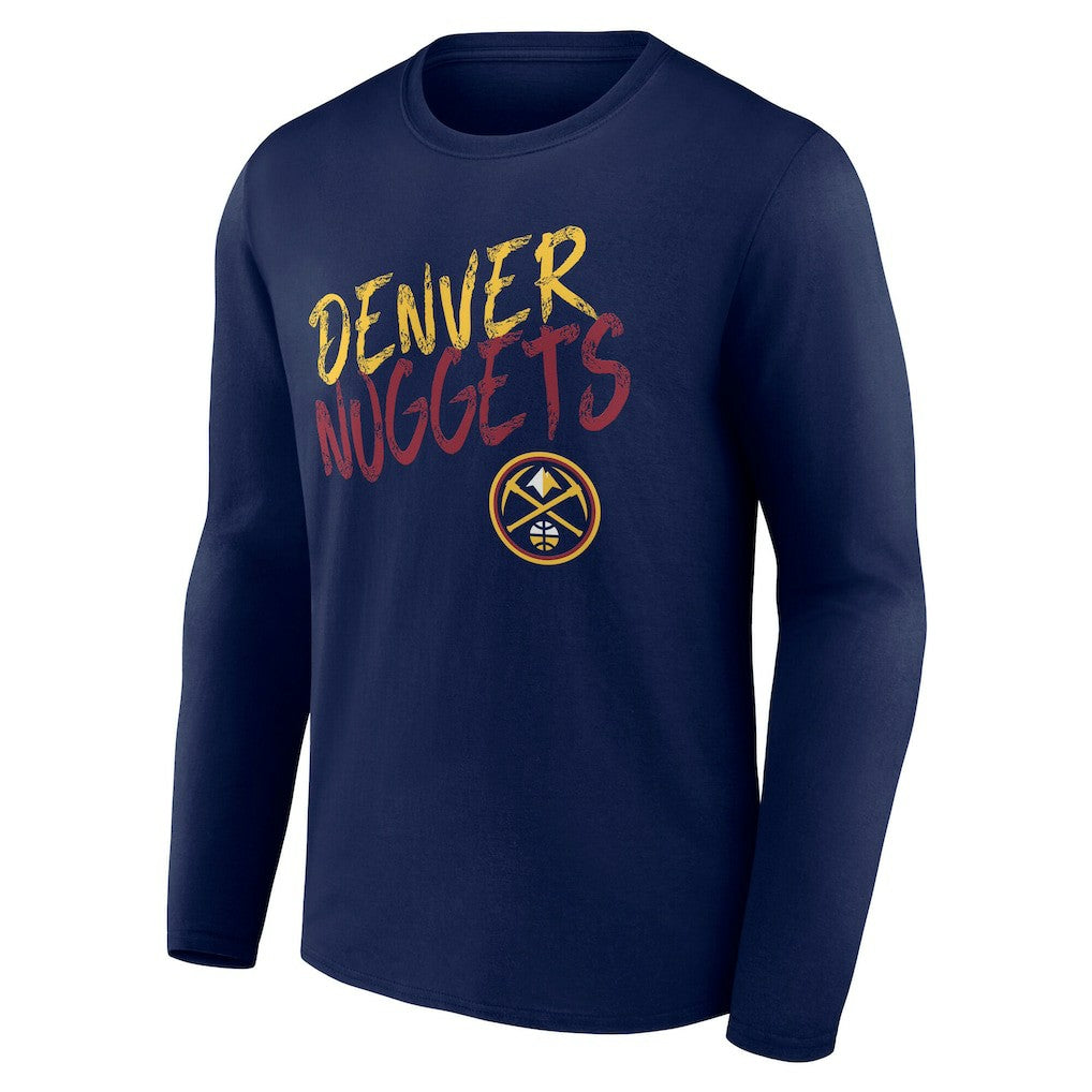 Denver Nuggets Hustle Custom Long Sleeve T-Shirt sale On Sale