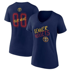 Denver Nuggets Women's Hustle Custom V-Neck T-Shirt sale For Sale