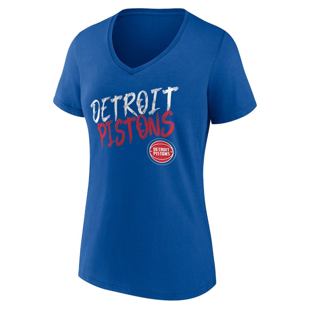Detroit Pistons Women's Hustle Custom V-Neck T-Shirt sale New