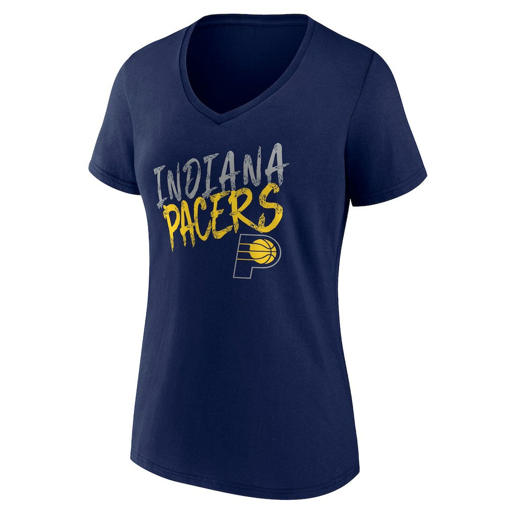 Indiana Pacers Women's Hustle Custom V-Neck T-Shirt New