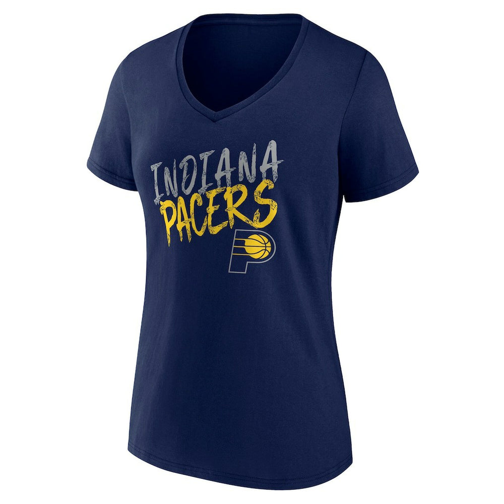 Indiana Pacers Women's Hustle Custom V-Neck T-Shirt New