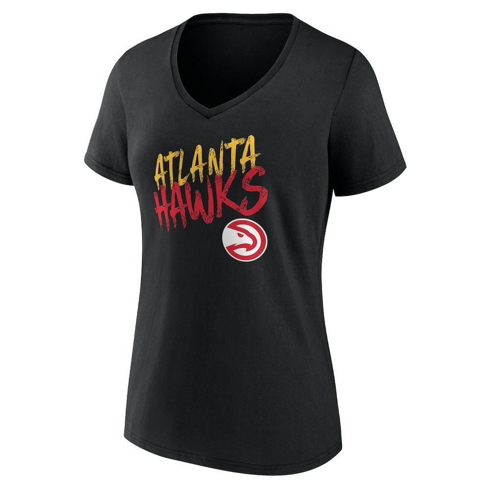 Atlanta Hawks Women's Hustle Custom V-Neck T-Shirt On Sale