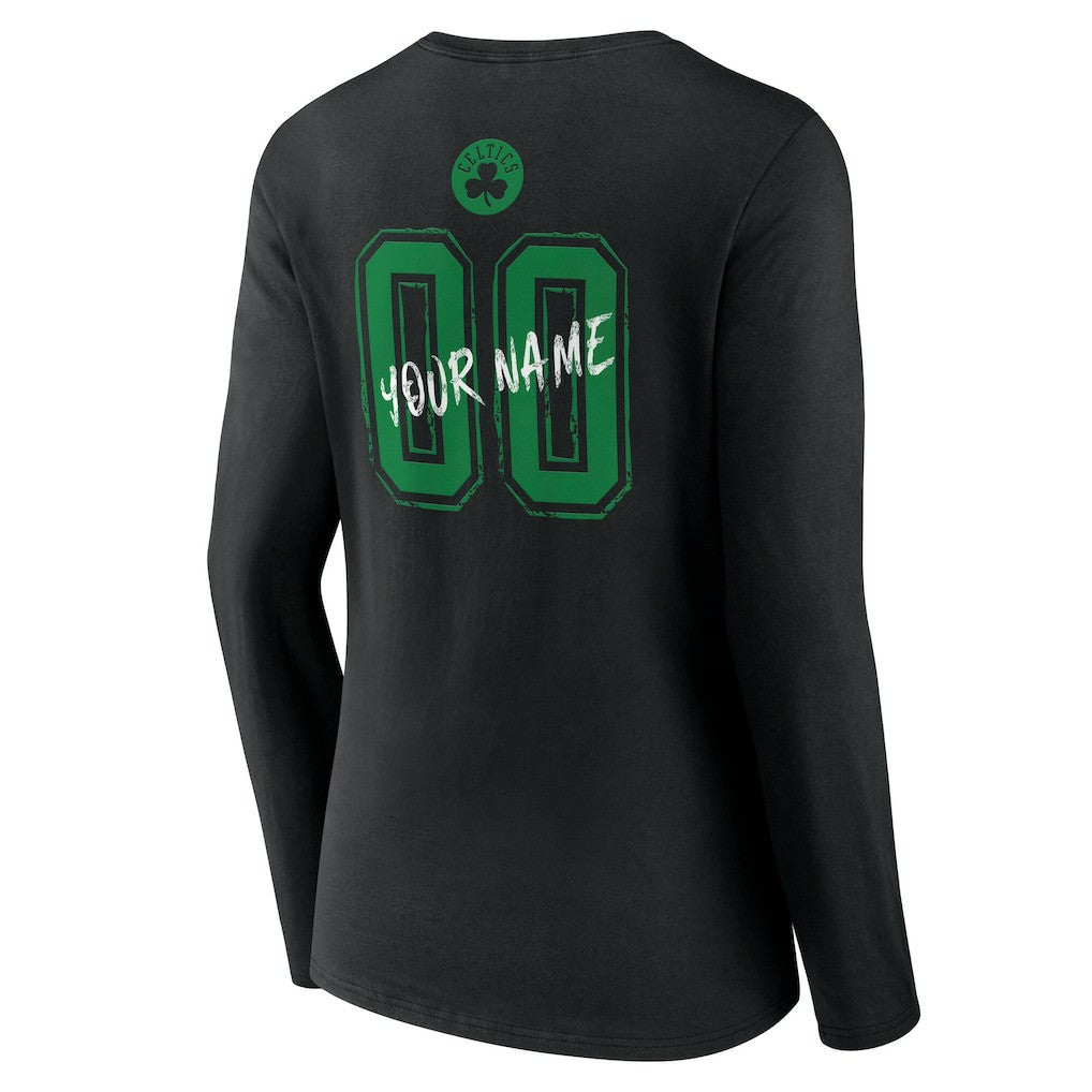 Boston Celtics Women's Hustle Custom Long Sleeve V-Neck T-Shirt Online