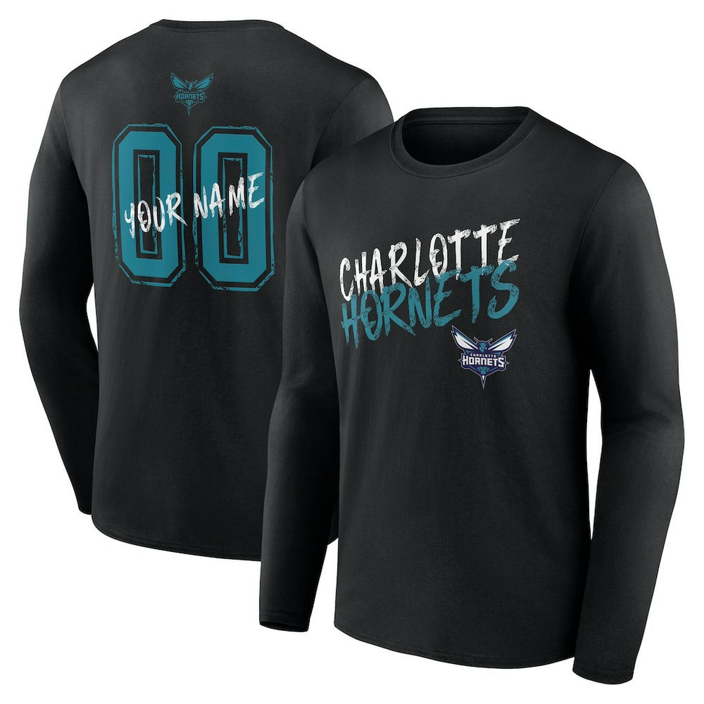 Charlotte Hornets Hustle Custom Long Sleeve T-Shirt On Sale