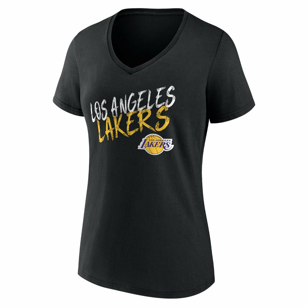 Los Angeles Lakers Women's Hustle Custom V-Neck T-Shirt Discount