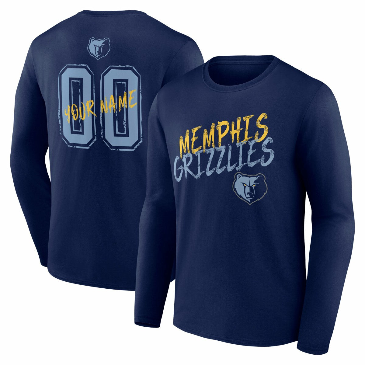 Memphis Grizzlies Hustle Custom Long Sleeve T-Shirt Outlet