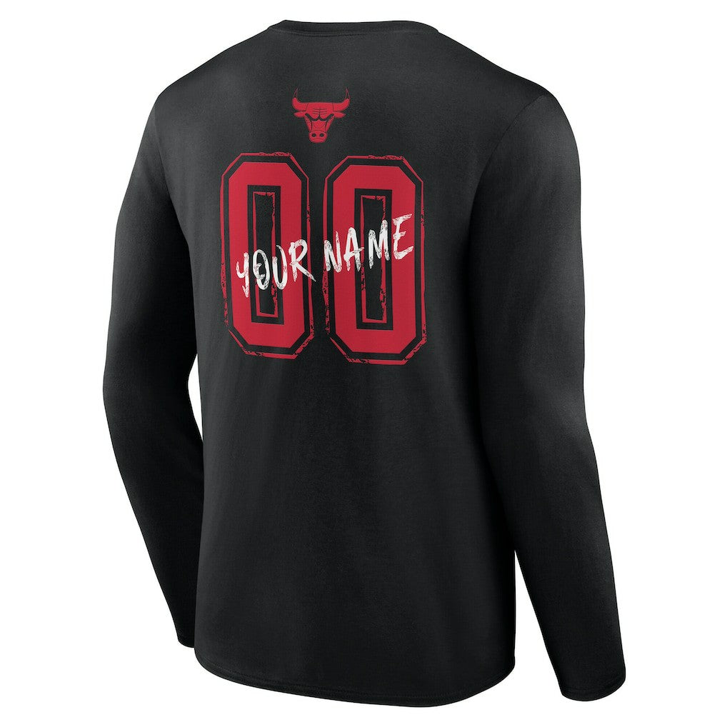 Chicago Bulls Hustle Custom Long Sleeve T-Shirt sale Discount
