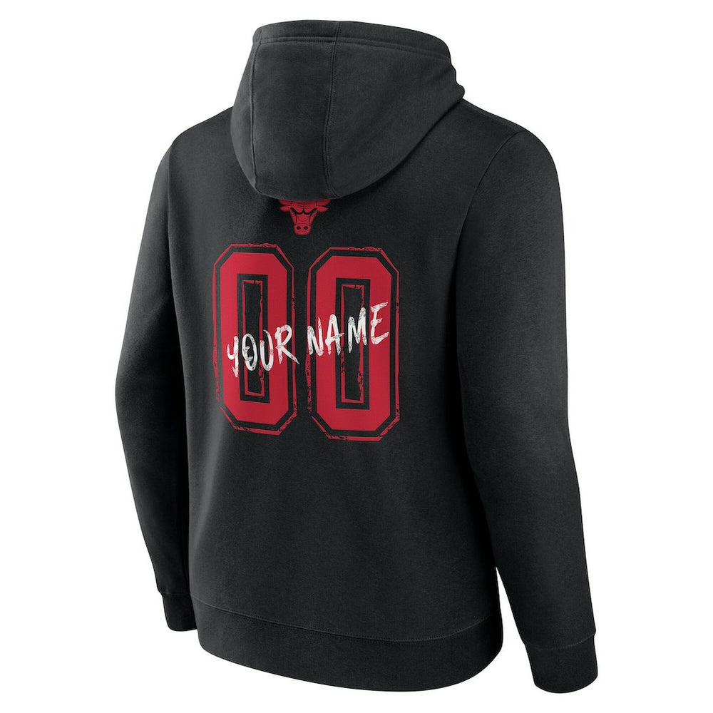 Chicago Bulls Hustle Custom Pullover Hoodie New