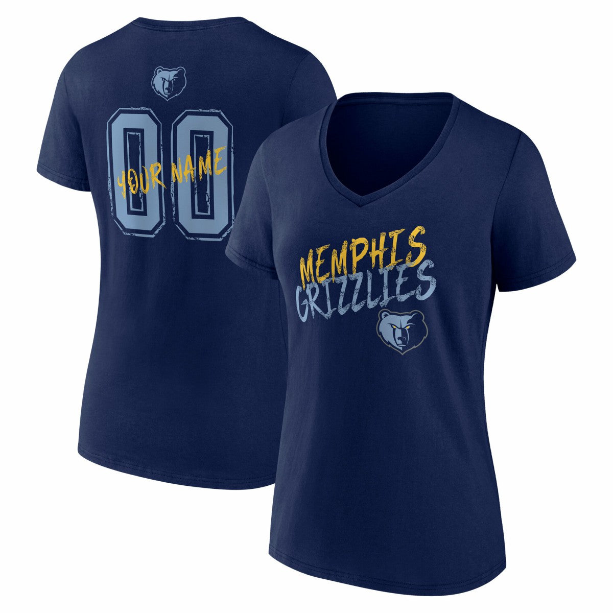 Memphis Grizzlies Women's Hustle Custom V-Neck T-Shirt Online