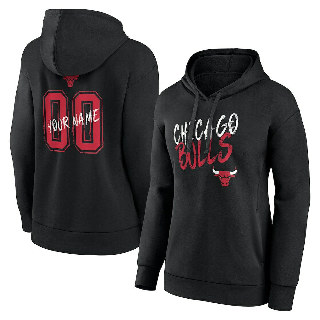 Chicago Bulls Women's Hustle Custom Pullover Hoodie sale Outlet