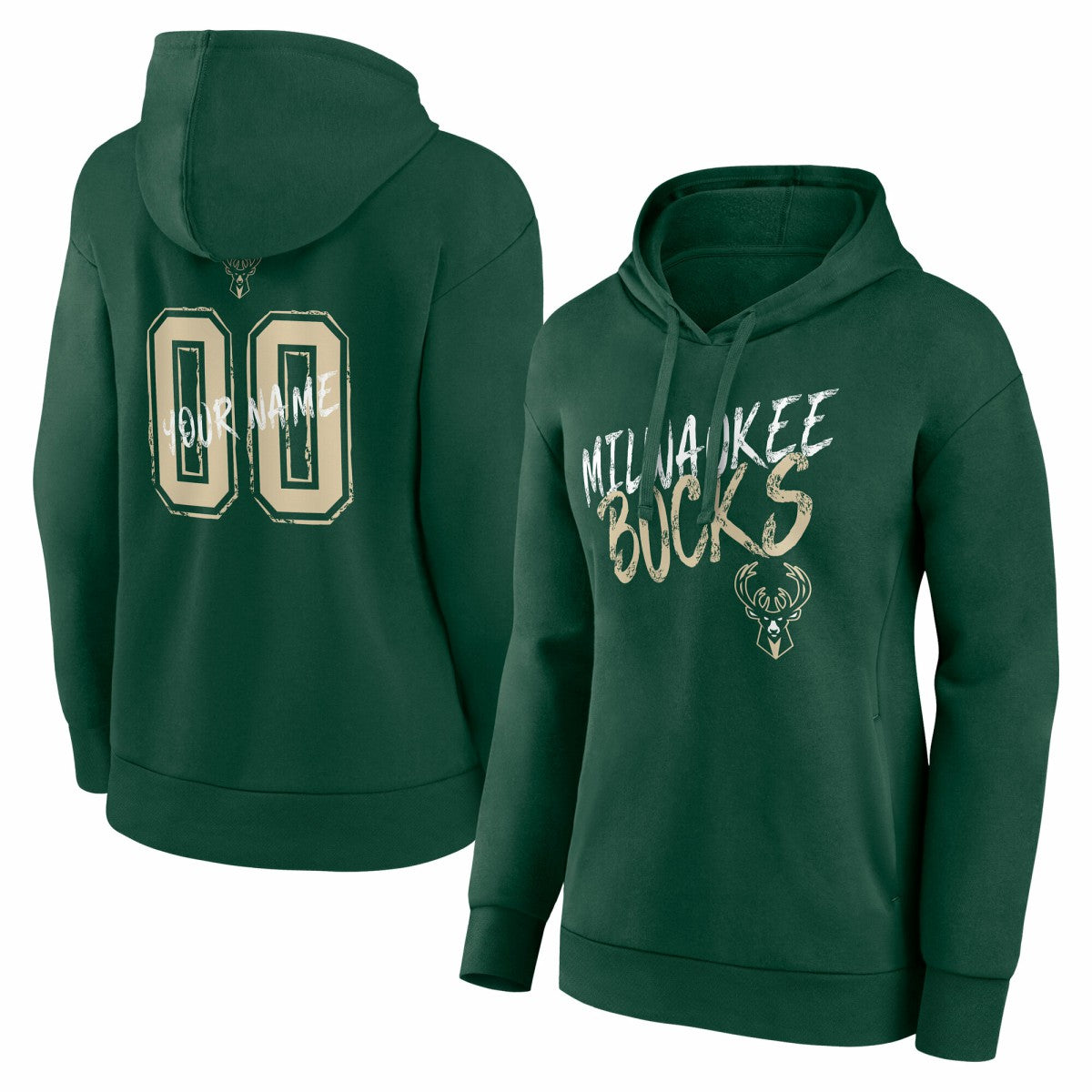 Milwaukee Bucks Women's Hustle Custom Pullover Hoodie For Sale