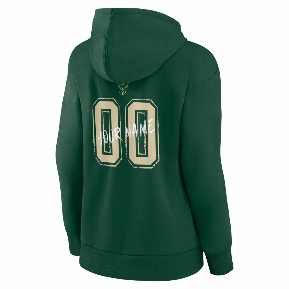 Milwaukee Bucks Women's Hustle Custom Pullover Hoodie For Sale