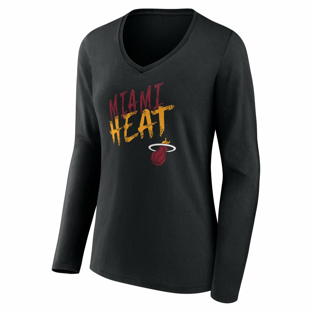 Miami Heat Women's Hustle Custom Long Sleeve V-Neck T-Shirt Online