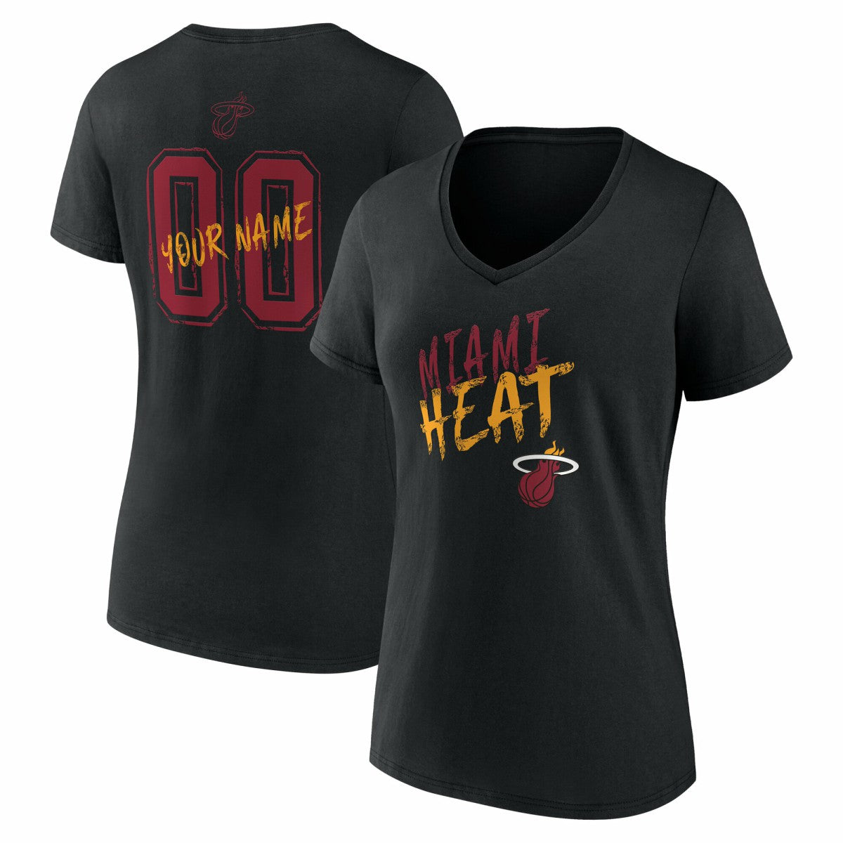 Miami Heat Women's Hustle Custom V-Neck T-Shirt Online