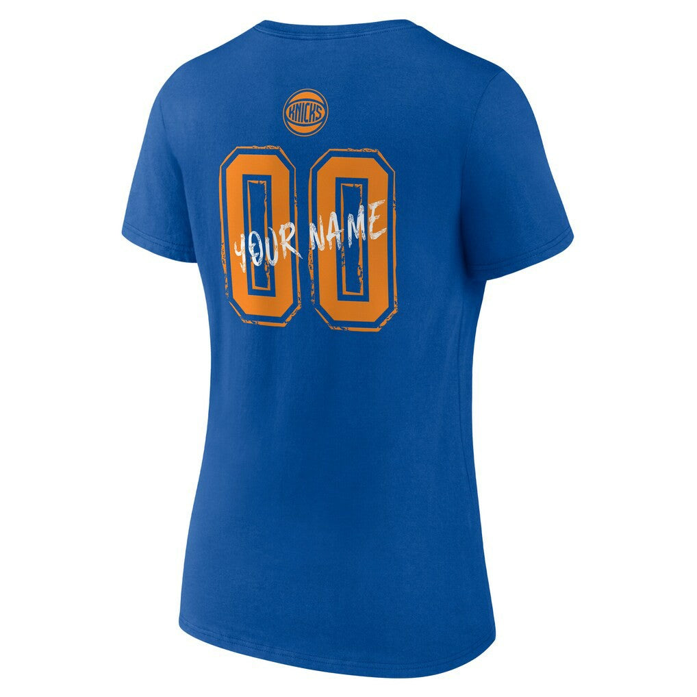 New York Knicks Women's Hustle Custom V-Neck T-Shirt Discount