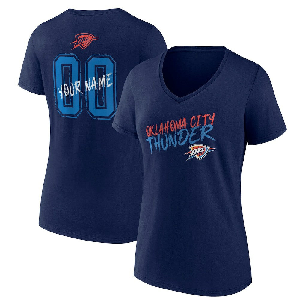 Oklahoma City Thunder Women's Hustle Custom V-Neck T-Shirt Online