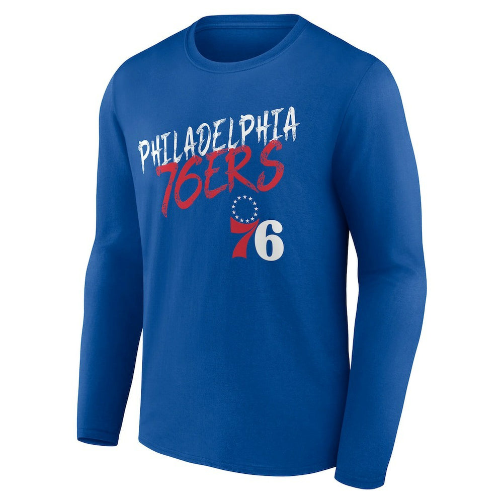 Philadelphia 76ers Hustle Custom Long Sleeve T-Shirt On Sale