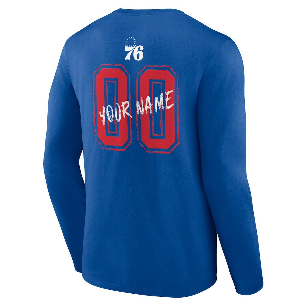 Philadelphia 76ers Hustle Custom Long Sleeve T-Shirt On Sale