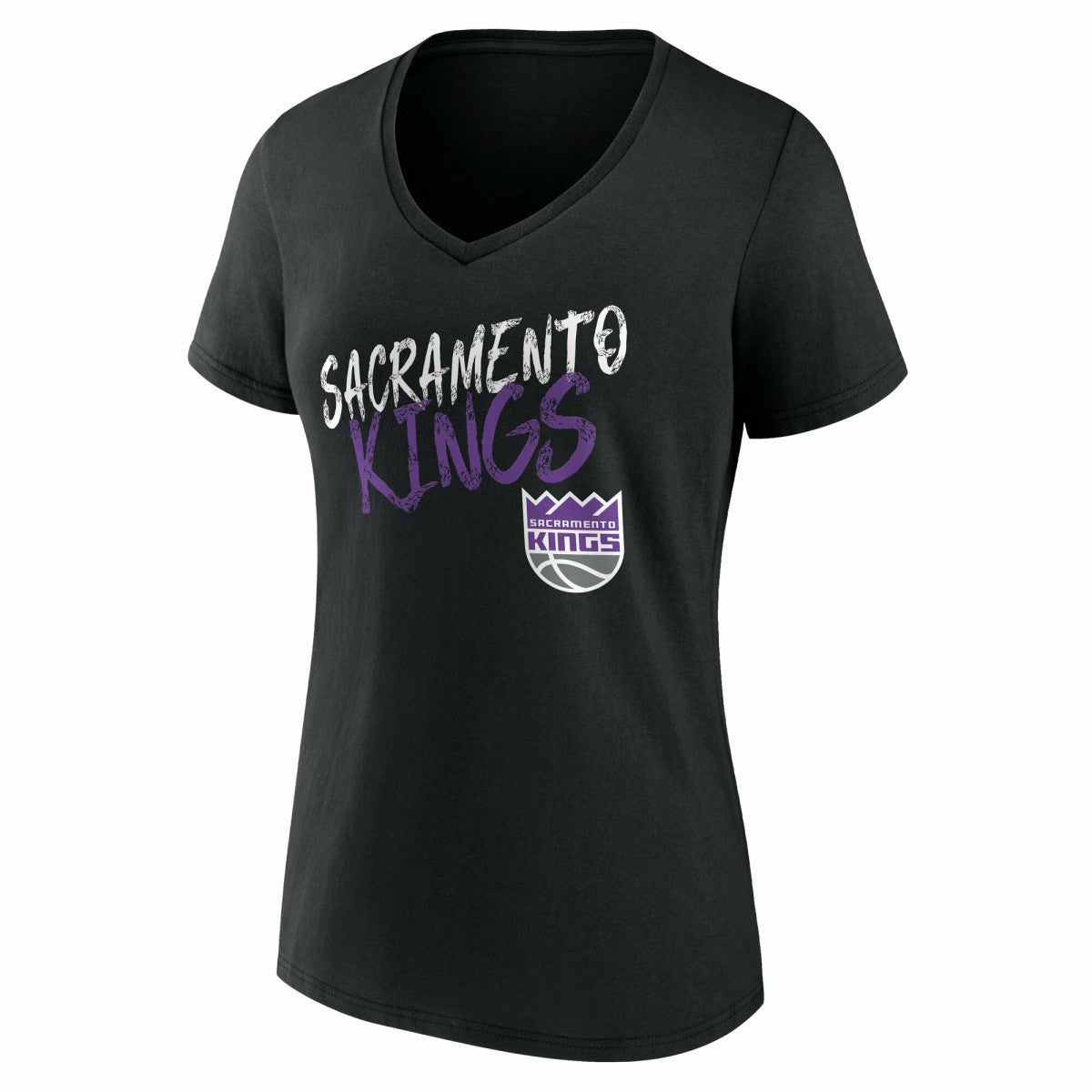 Sacramento Kings Women's Hustle Custom V-Neck T-Shirt For Sale