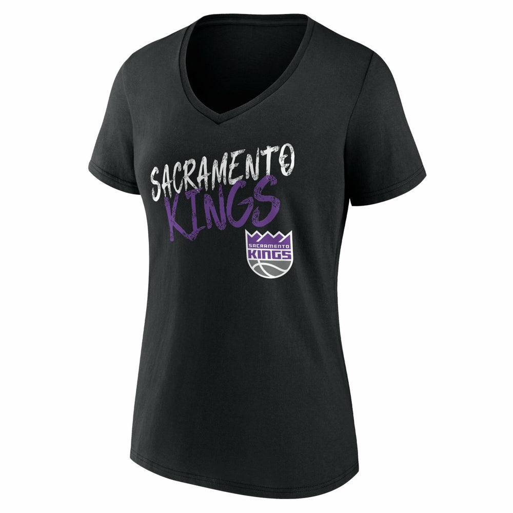 Sacramento Kings Women's Hustle Custom V-Neck T-Shirt For Sale