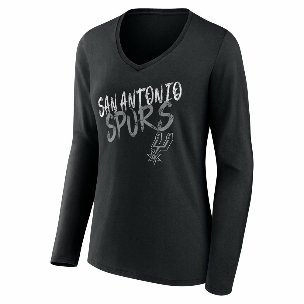 San Antonio Spurs Women's Hustle Custom Long Sleeve V-Neck T-Shirt Outlet