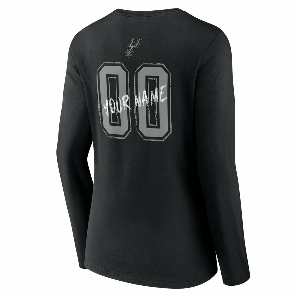 San Antonio Spurs Women's Hustle Custom Long Sleeve V-Neck T-Shirt Outlet