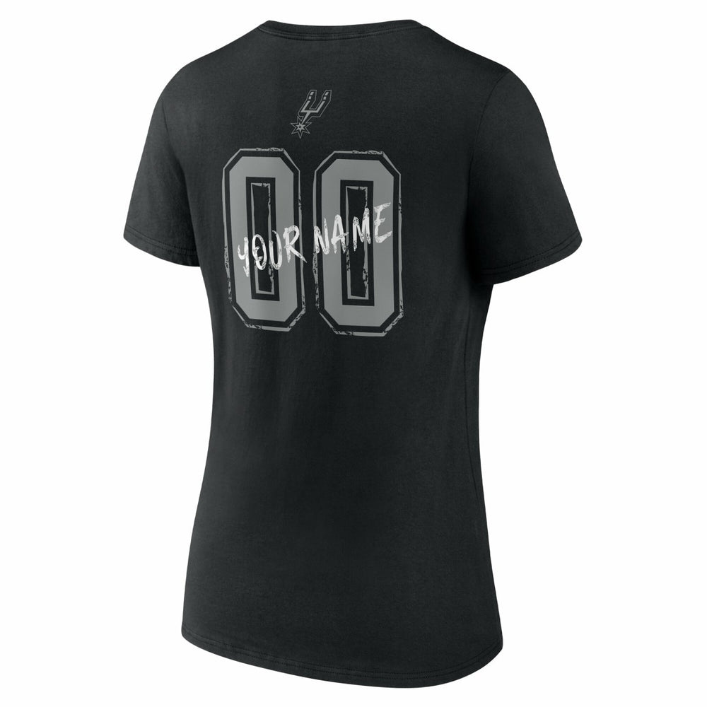 San Antonio Spurs Women's Hustle Custom V-Neck T-Shirt Discount