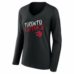Toronto Raptors Women's Hustle Custom Long Sleeve V-Neck T-Shirt Discount