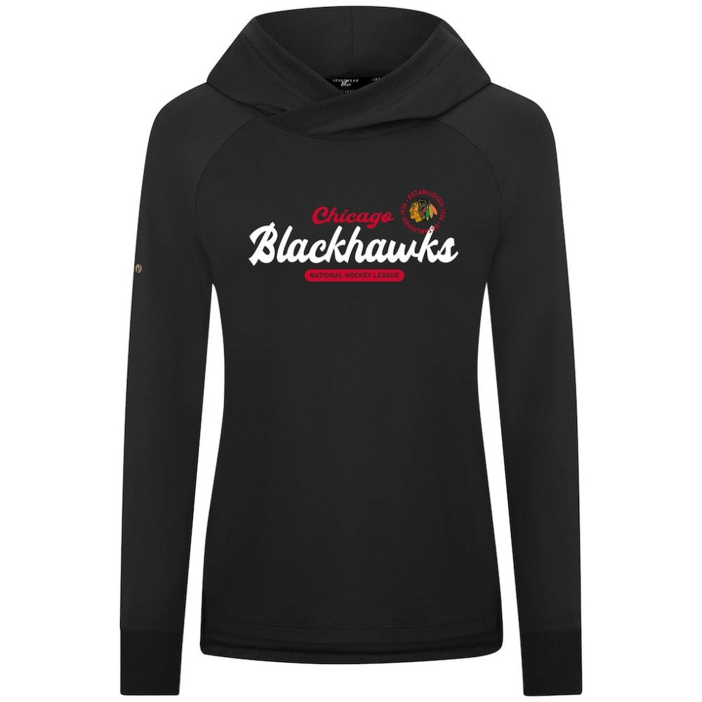 Chicago Blackhawks Levelwear Women's Slender Monument Raglan Pullover Hoodie Outlet