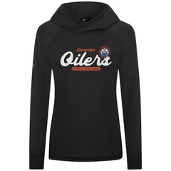 Edmonton Oilers Levelwear Women's Slender Monument Raglan Pullover Hoodie On Sale