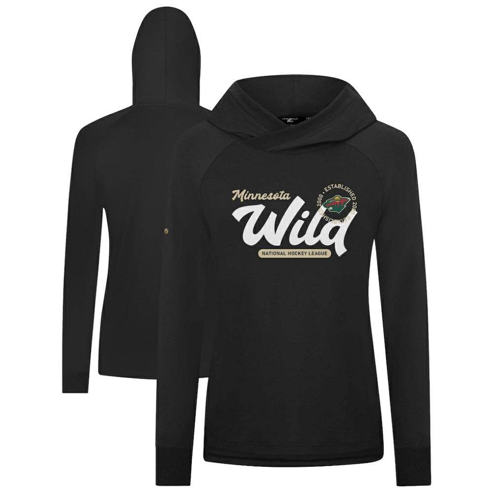 Minnesota Wild Levelwear Women's Slender Monument Raglan Pullover Hoodie Outlet