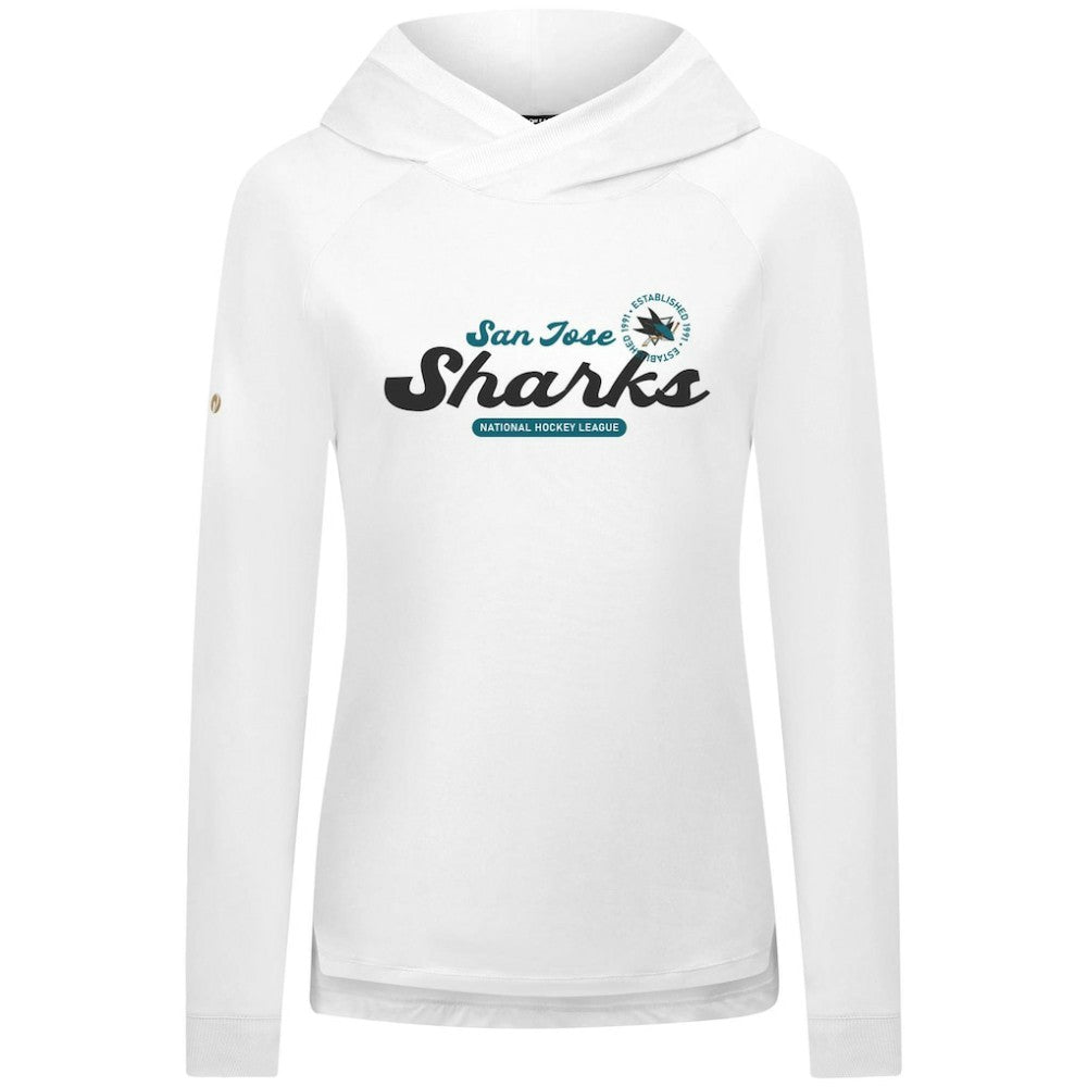 San Jose Sharks Levelwear Women's Slender Monument Raglan Pullover Hoodie Discount