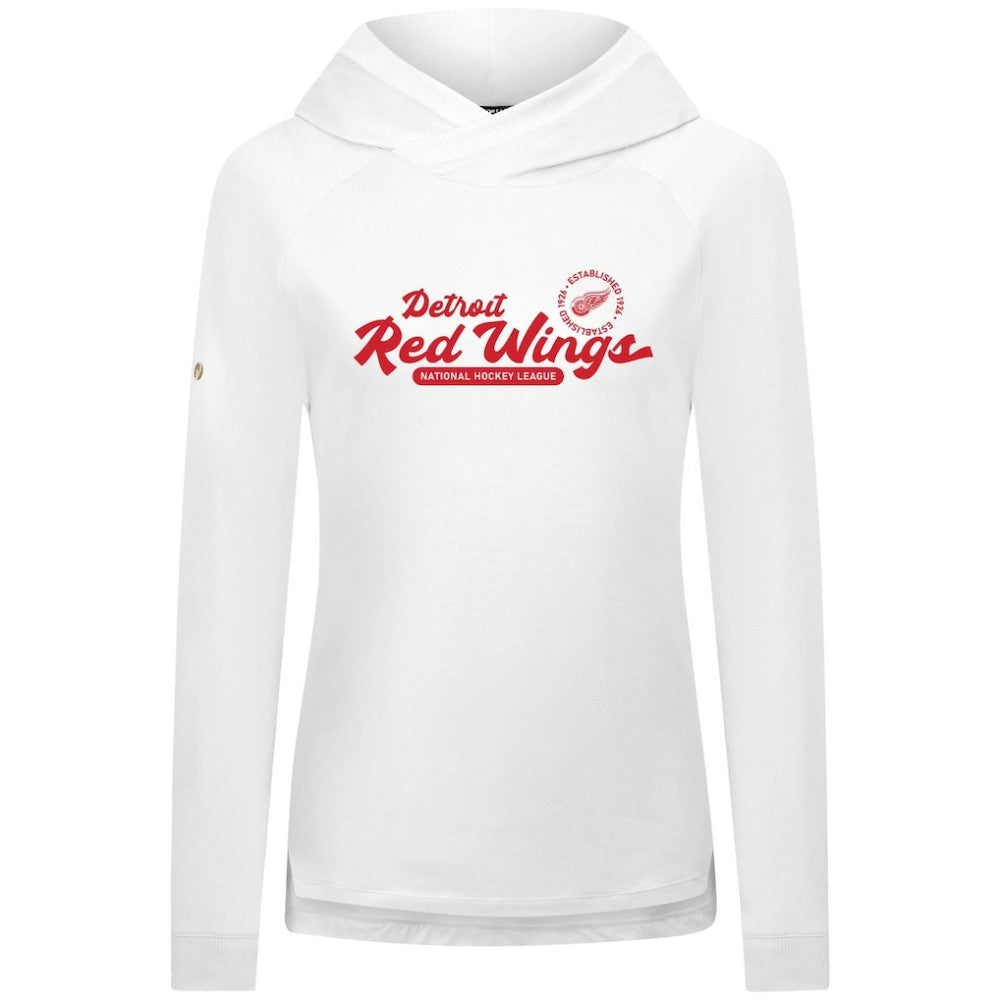 Detroit Red Wings Levelwear Women's Slender Monument Raglan Pullover Hoodie For Sale