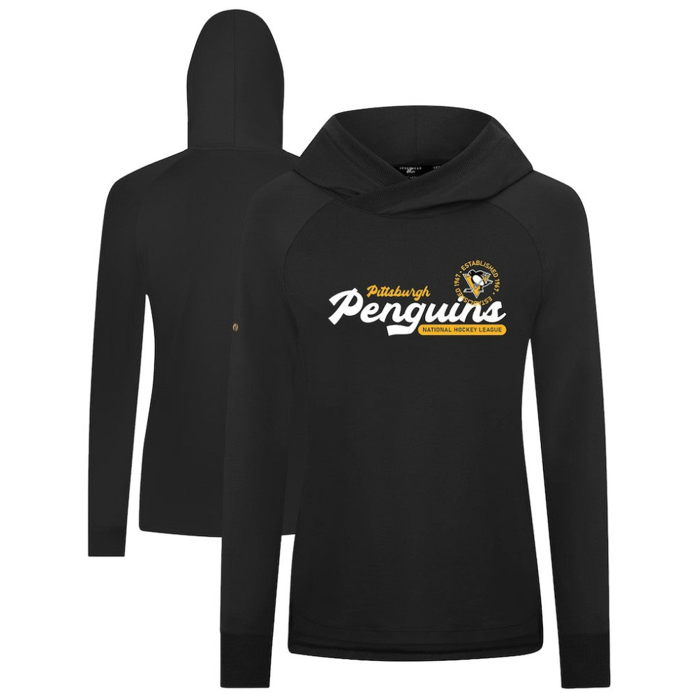 Pittsburgh Penguins Levelwear Women's Slender Monument Raglan Pullover Hoodie Sale
