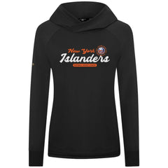 New York Islanders Levelwear Women's Slender Monument Raglan Pullover Hoodie On Sale