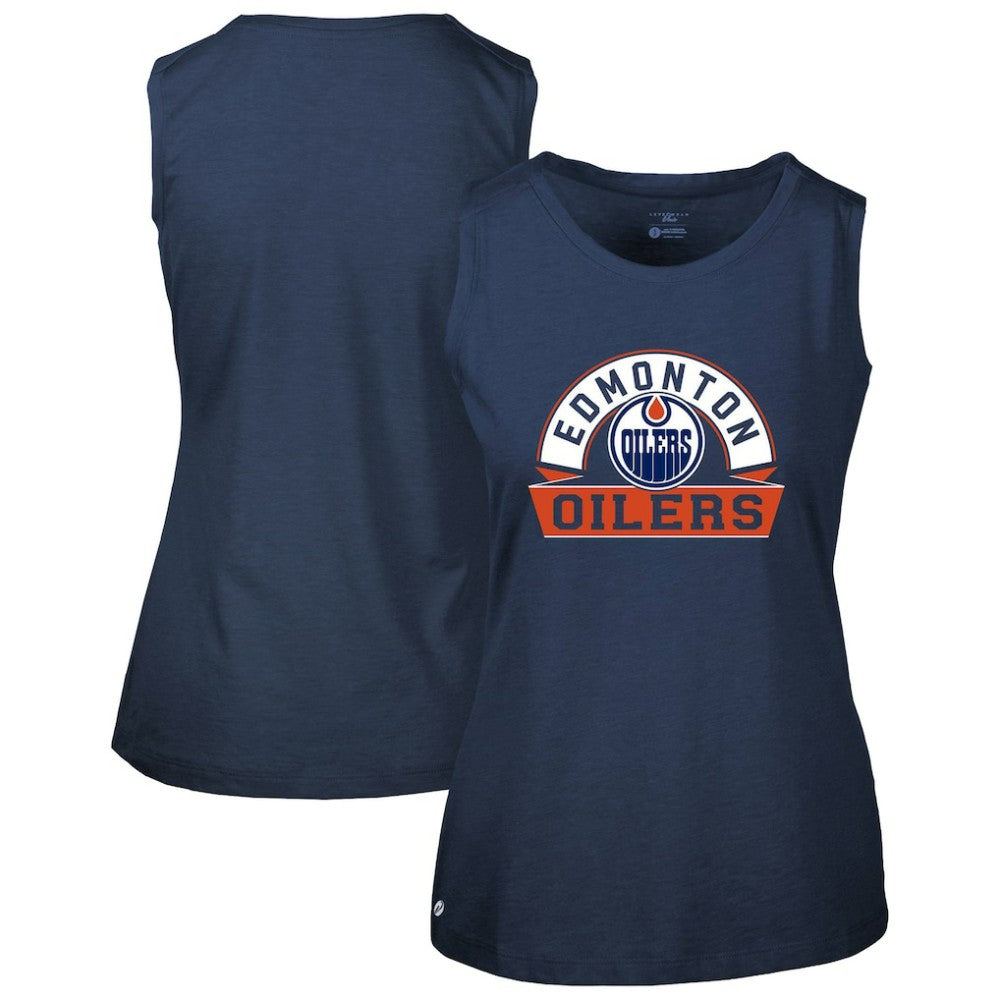 Edmonton Oilers Levelwear Women's Macy Banner Arch Tank Top Discount