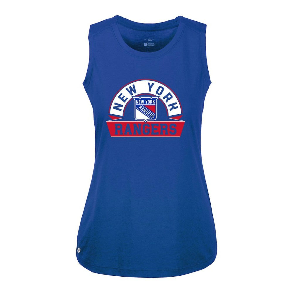 New York Rangers Levelwear Women's Macy Banner Arch Tank Top For Sale