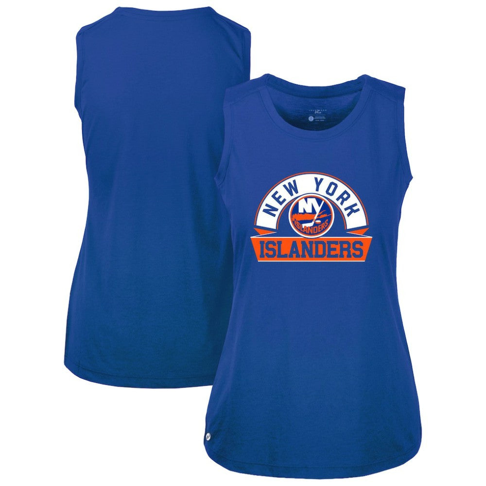 New York Islanders Levelwear Women's Macy Banner Arch Tank Top Sale